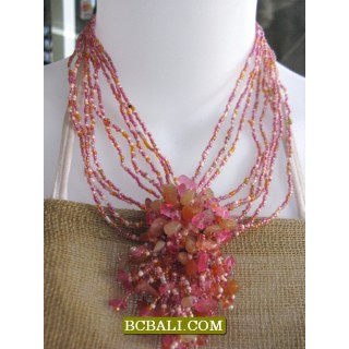 accessories necklaces chokers beaded stone pendants 